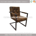 french industrial chair dining, leather upholstery chair, vintage metal chair